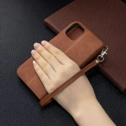 Étui Portefeuille IPhone 11 - Simili Cuir Marron -All For Phone Magasin etui iphone 11 frac4081 8