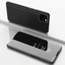 Etui IPhone 11 Pro Avec Fenêtre Mirroir Design - Noir