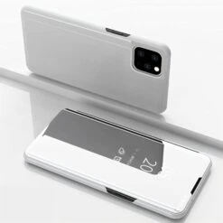 Etui IPhone 11 Pro Avec Fenêtre Mirroir Design - Argent