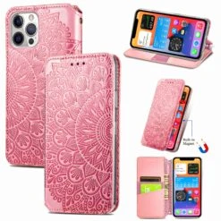 Etui IPhone 12 Et 12 Pro Mandala Flower Rose