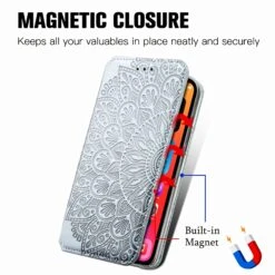 Etui IPhone 12 Et 12 Pro Mandala Flower Gris -All For Phone Magasin etui iphone 12 frac3854 9