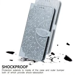 Etui IPhone 12 Et 12 Pro Avec Rabat Mandala Gris -All For Phone Magasin etui iphone 12 frac3855 4