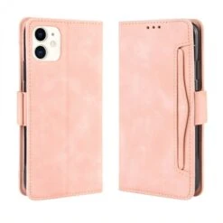 Etui Portefeuille IPhone 12 Mini Avec Coque Silicone Intégrée Et Multiple Rangements Cartes - Rose -All For Phone Magasin etui iphone 12 mini frac3401 1