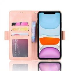 Etui Portefeuille IPhone 12 Mini Avec Coque Silicone Intégrée Et Multiple Rangements Cartes - Rose -All For Phone Magasin etui iphone 12 mini frac3401 4