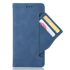 Etui Portefeuille IPhone 12 Mini Avec Coque Silicone Intégrée Et Multiple Rangements Cartes - Bleu Foncé -All For Phone Magasin etui iphone 12 mini frac3402 2