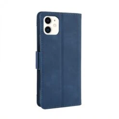 Etui Portefeuille IPhone 12 Mini Avec Coque Silicone Intégrée Et Multiple Rangements Cartes - Bleu Foncé -All For Phone Magasin etui iphone 12 mini frac3402 6