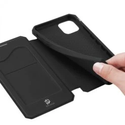 Etui De Protection Renforcé IPhone 12 Mini Avec Coque Silicone Intégrée Et Rangement Carte - Noir -All For Phone Magasin etui iphone 12 mini frac3464 5
