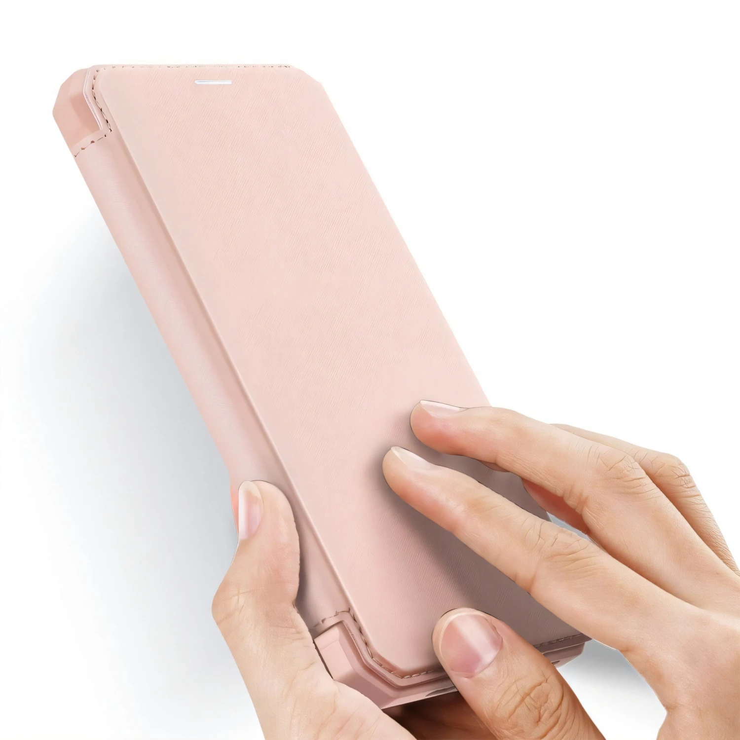 Etui De Protection Renforcé IPhone 12 Mini Avec Coque Silicone Intégrée Et Rangement Carte - Rose 4 Etui De Protection Renforcé IPhone 12 Mini Avec Coque Silicone Intégrée Et Rangement Carte - Rose – Image 2