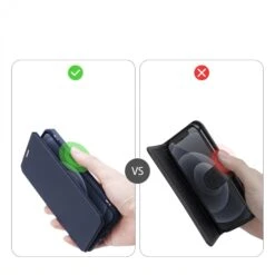 Etui De Protection Renforcé IPhone 12 Mini Avec Coque Silicone Intégrée Et Rangement Carte - Bleu -All For Phone Magasin etui iphone 12 mini frac3466 7