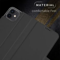 Etui IPhone 12 Mini Avec Rangement Carte Avec Coque Silicone Intégré - Noir -All For Phone Magasin etui iphone 12 mini frac3471 7