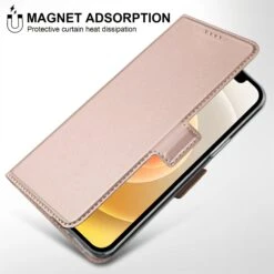 Etui IPhone 12 Mini Avec Rangement Carte Avec Coque Silicone Intégré - Rose -All For Phone Magasin etui iphone 12 mini frac3472 2