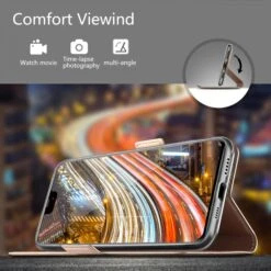 Etui IPhone 12 Mini Avec Rangement Carte Avec Coque Silicone Intégré - Rose -All For Phone Magasin etui iphone 12 mini frac3472 9