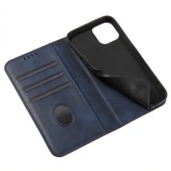 Etui Portefeuille IPhone 12 Mini Style Cuir Business - Bleu Foncé -All For Phone Magasin etui iphone 12 mini frac3535 3