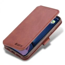 Etui Portefeuille IPhone 12 Et 12 Pro Avec Rabat AZNS - Marron -All For Phone Magasin etui iphone 12 pro frac3482 3