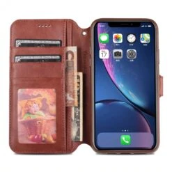 Etui Portefeuille IPhone 12 Et 12 Pro Avec Rabat AZNS - Marron -All For Phone Magasin etui iphone 12 pro frac3482 7