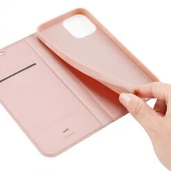Etui De Protection IPhone 12 Pro Max Avec Rangement Pour Carte - Superbe Design DUX DUCIS - Rose -All For Phone Magasin etui iphone 12 pro max frac3409 5