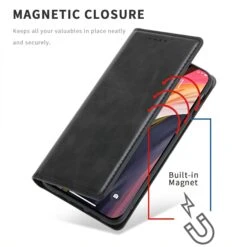 Etui IPhone 12 Pro Max Simili Cuir Avec Fermeture Magnetique - Rangement Carte - Noir -All For Phone Magasin etui iphone 12 pro max frac3416 2