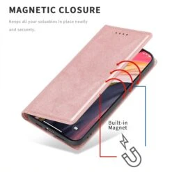 Etui IPhone 12 Pro Max Simili Cuir Avec Fermeture Magnetique - Rangement Carte - Rose -All For Phone Magasin etui iphone 12 pro max frac3417 4