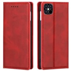 Etui IPhone 12 Pro Max Simili Cuir Avec Fermeture Magnetique - Rangement Carte - Rouge -All For Phone Magasin etui iphone 12 pro max frac3418 4