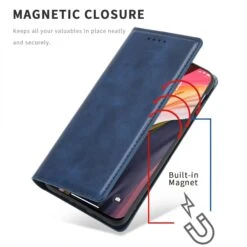 Etui IPhone 12 Pro Max Simili Cuir Avec Fermeture Magnetique - Rangement Carte - Bleu Foncé -All For Phone Magasin etui iphone 12 pro max frac3419 3