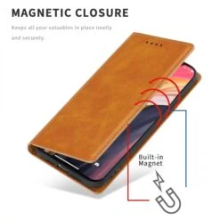 Etui IPhone 12 Pro Max Simili Cuir Avec Fermeture Magnetique - Rangement Carte - Marron -All For Phone Magasin etui iphone 12 pro max frac3420 2