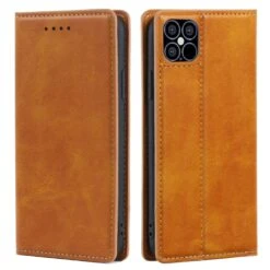 Etui IPhone 12 Pro Max Simili Cuir Avec Fermeture Magnetique - Rangement Carte - Marron -All For Phone Magasin etui iphone 12 pro max frac3420 4