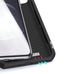 Etui De Protection Renforcé IPhone 12 Pro Max Avec Coque Silicone Intégrée Et Rangement Carte - Noir -All For Phone Magasin etui iphone 12 pro max frac3467 6