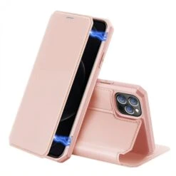 Etui De Protection Renforcé IPhone 12 Pro Max Avec Coque Silicone Intégrée Et Rangement Carte - Rose