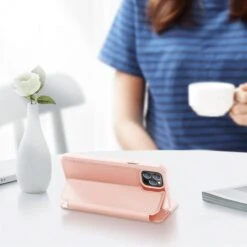 Etui De Protection Renforcé IPhone 12 Pro Max Avec Coque Silicone Intégrée Et Rangement Carte - Rose -All For Phone Magasin etui iphone 12 pro max frac3468 4