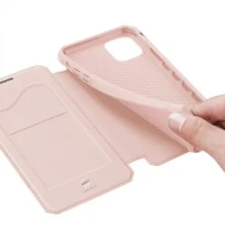 Etui De Protection Renforcé IPhone 12 Pro Max Avec Coque Silicone Intégrée Et Rangement Carte - Rose -All For Phone Magasin etui iphone 12 pro max frac3468 5
