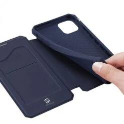 Etui De Protection Renforcé IPhone 12 Pro Max Avec Coque Silicone Intégrée Et Rangement Carte - Bleu Foncé -All For Phone Magasin etui iphone 12 pro max frac3469 5