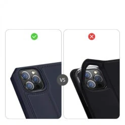 Etui De Protection Renforcé IPhone 12 Pro Max Avec Coque Silicone Intégrée Et Rangement Carte - Bleu Foncé -All For Phone Magasin etui iphone 12 pro max frac3469 8