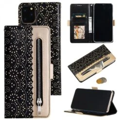 Etui Portefeuille IPhone 12 Pro Max Avec Rangements Intégrés - Noir