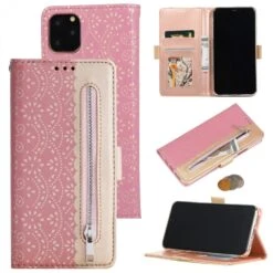 Etui Portefeuille IPhone 12 Pro Max Avec Rangements Intégrés - Rose
