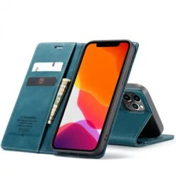 Etui Portefeuille IPhone 12 Pro Max Simili Cuir Avec Rangement Carte CASEME - Vert -All For Phone Magasin etui iphone 12 pro max frac3489 5