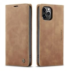 Etui Portefeuille IPhone 12 Pro Max Simili Cuir Avec Rangement Carte CASEME - Marron -All For Phone Magasin etui iphone 12 pro max frac3490 1