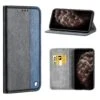 Etui Portefeuille IPhone 12 Pro Max Bi Color Style Business - Bleu