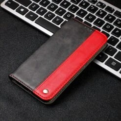 Etui Portefeuille IPhone 12 Pro Max Bi Color Style Business - Rouge -All For Phone Magasin etui iphone 12 pro max frac3502 10