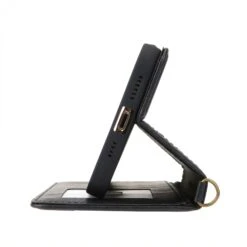 Etui Portefeuille IPhone 12 Pro Max Style Jeans Avec Rangement Carte Et Coque Silicone Intégrée - Noir -All For Phone Magasin etui iphone 12 pro max frac3531 6