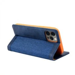 Etui Portefeuille IPhone 12 Pro Max Style Jeans Avec Rangement Carte Et Coque Silicone Intégrée - Bleu Foncé -All For Phone Magasin etui iphone 12 pro max frac3532 5