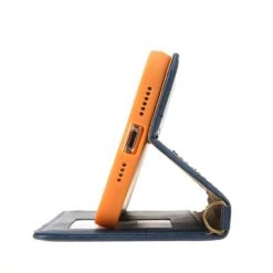 Etui Portefeuille IPhone 12 Pro Max Style Jeans Avec Rangement Carte Et Coque Silicone Intégrée - Bleu Foncé -All For Phone Magasin etui iphone 12 pro max frac3532 6