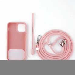 Coque Silicone IPhone 13 Pro Avec Tour De Cou Rose - Jaym -All For Phone Magasin etui iphone 13 pro magnetique rose jaym frac4885 4