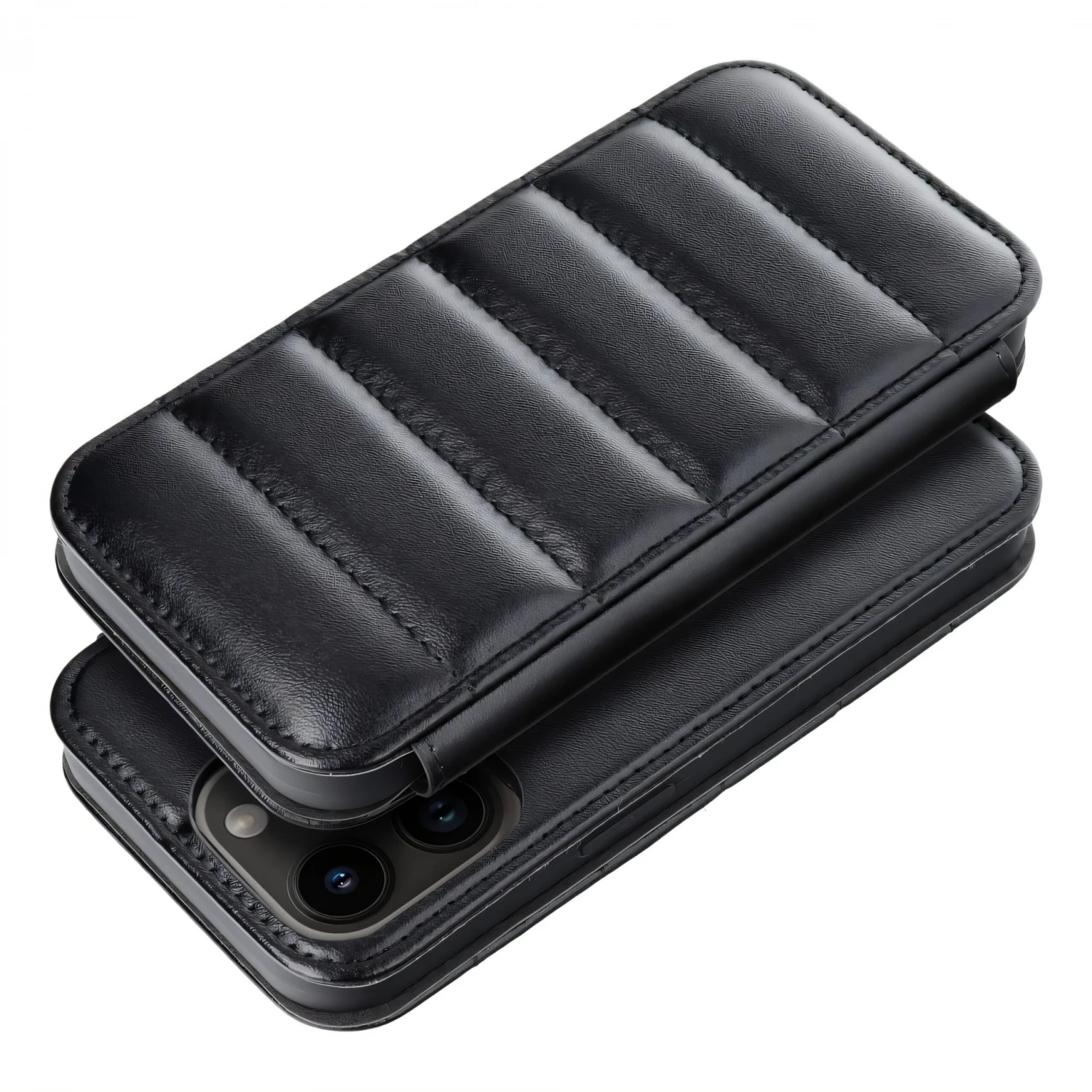 Etui IPHONE 14 Plus PUFFER Book Noir 4 Etui IPHONE 14 Plus PUFFER Book Noir – Image 2