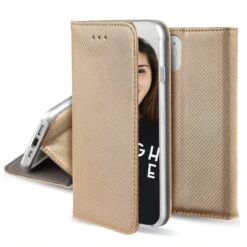 Etui Portefeuille IPhone 15 Magnétique Or - Jaym