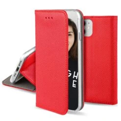 Etui Portefeuille IPhone 15 Plus Magnétique Rouge - Jaym
