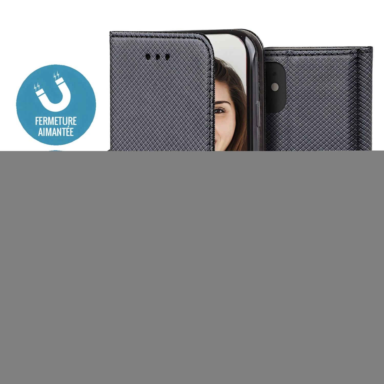 Etui Portefeuille IPhone 15 Pro Magnétique Noir - Jaym 6 Etui Portefeuille IPhone 15 Pro Magnétique Noir - Jaym – Image 4