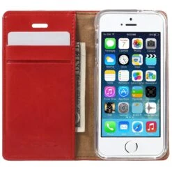 Etui IPhone 5S SE S Mercury Portefeuille Rouge 15 Etui IPhone 5S SE S Mercury Portefeuille Rouge -All For Phone Magasin etui iphone 5 5s se frac1338 4