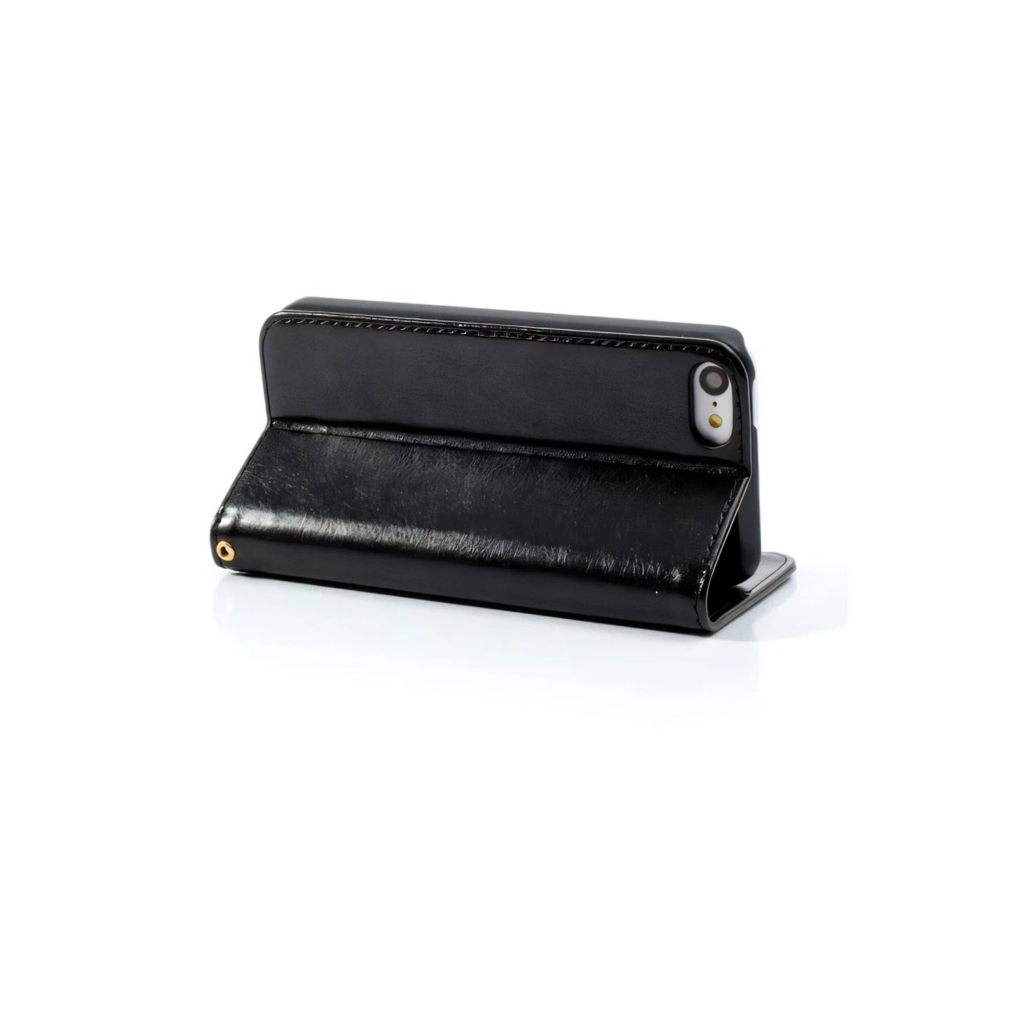 Etui IPhone 5C Portefeuille Cuir Noir 7 Etui IPhone 5C Portefeuille Cuir Noir – Image 5