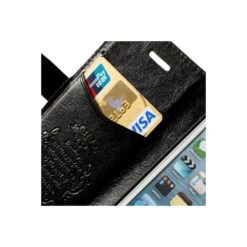 Etui IPhone 5C Portefeuille Cuir Noir 17 Etui IPhone 5C Portefeuille Cuir Noir -All For Phone Magasin etui iphone 5c frac i5c133 6