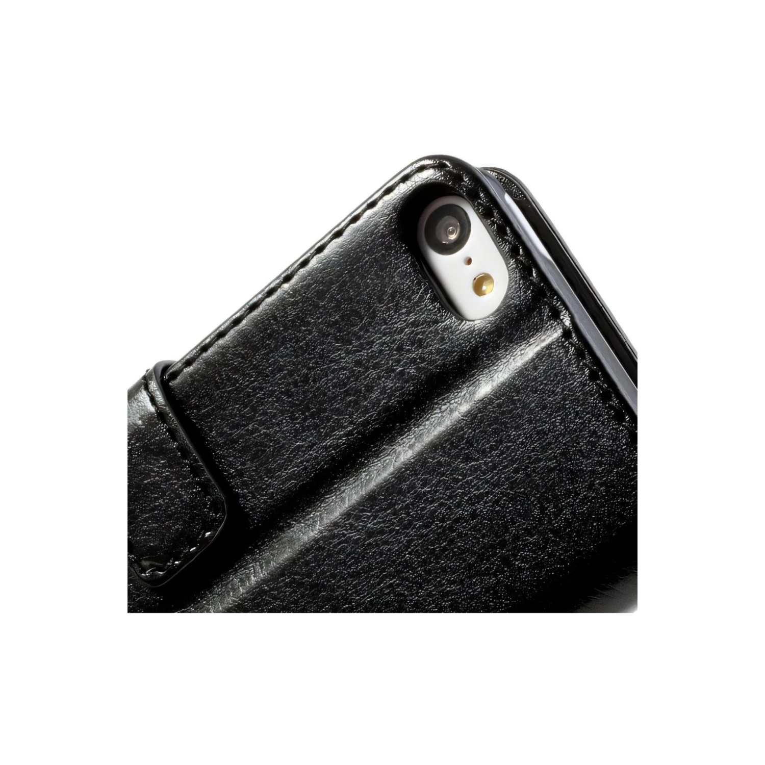 Etui IPhone 5C Portefeuille Cuir Noir 10 Etui IPhone 5C Portefeuille Cuir Noir – Image 8